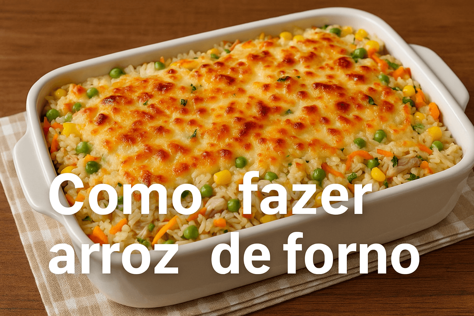 Como fazer arroz de forno