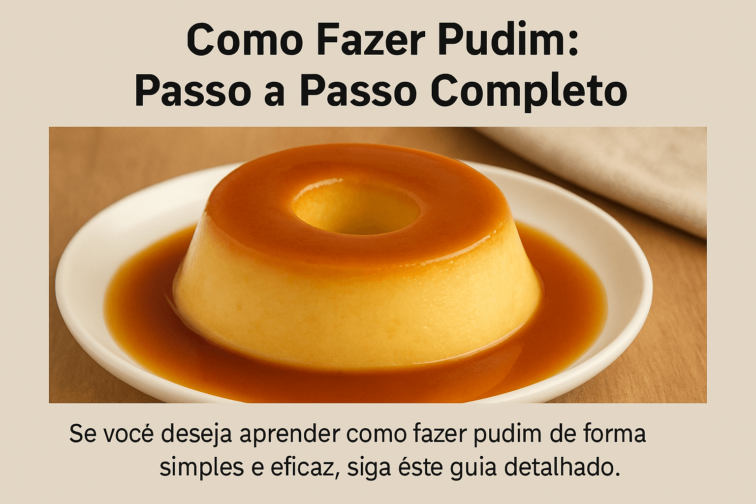 Como fazer pudim